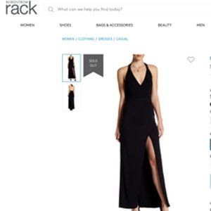 Stunning long, thigh slit black dress